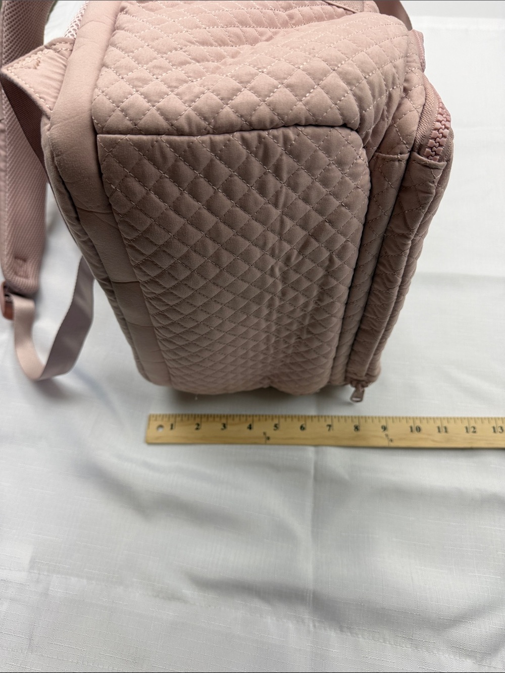 Bagsmart Quilted Blush Pink Backpack - Picture 8 of 10